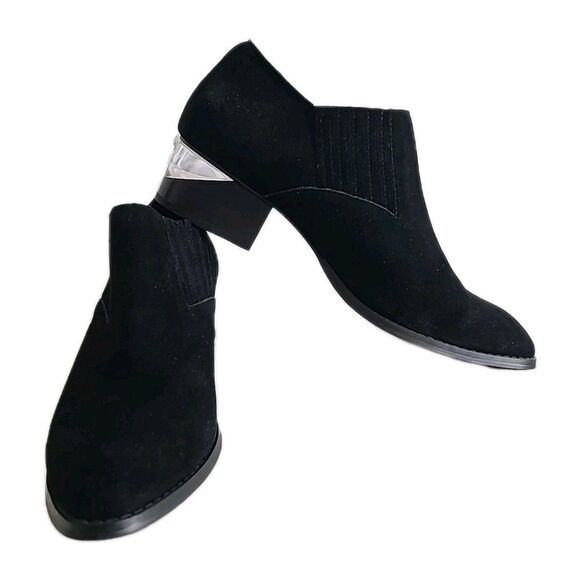Steve Madden Black Suede Leather Barnett Women's Ankle Booties Sz 9.5M (9) - Picture 1 of 11